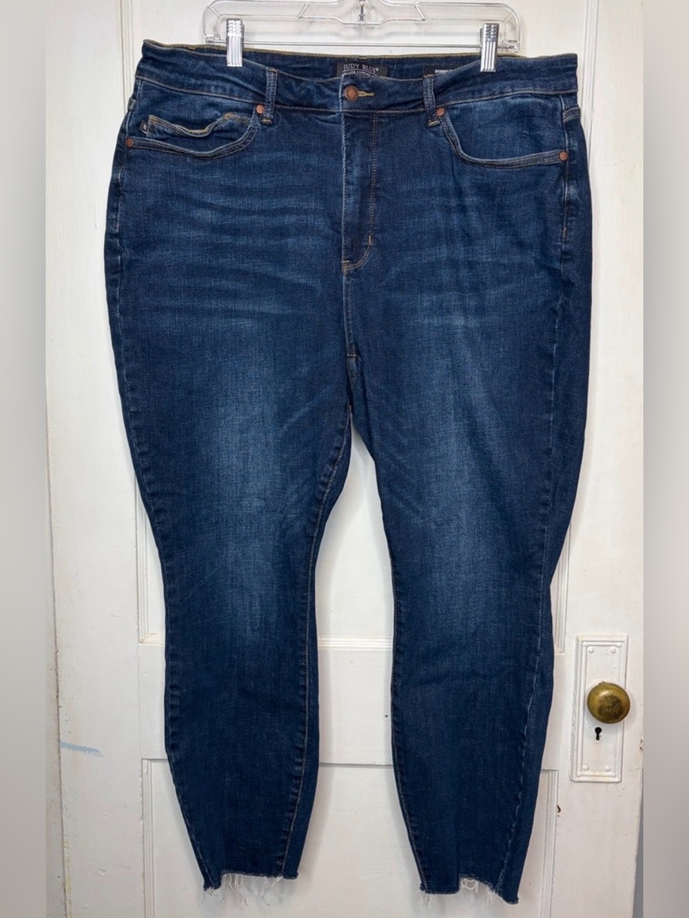Judy Blue Skinny Fit Jeans Raw Hem Crop Stretch Size 20W Inseam 26